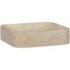 Handfat gräddvit 40x40x10 cm marmor vidaXL – miniatyr 1