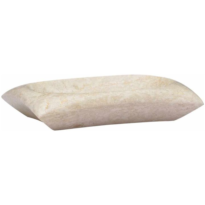 Handfat gräddvit 50x35x10 cm marmor vidaXL – bild 2