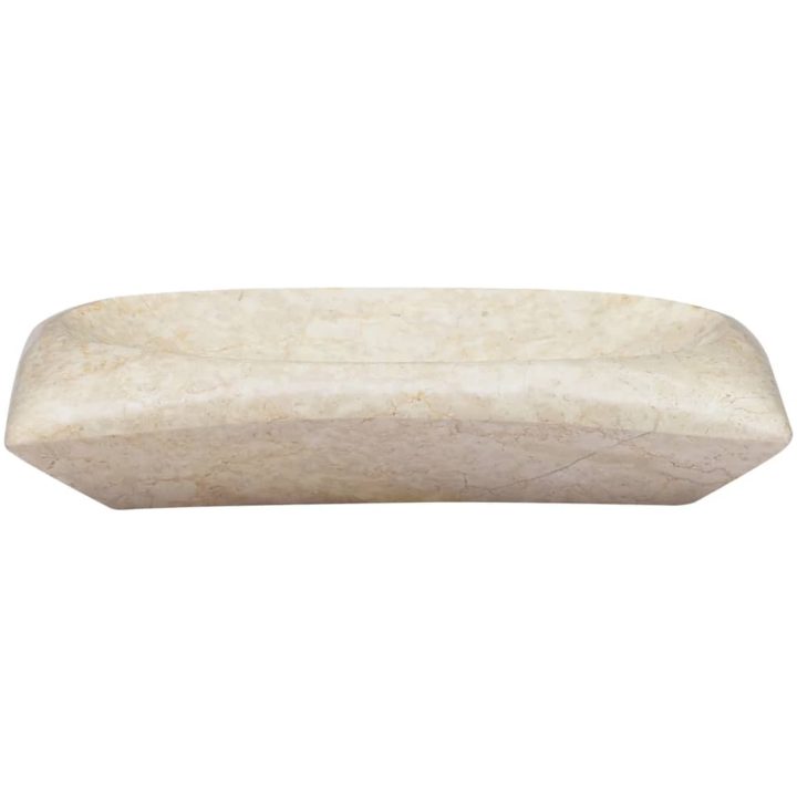 Handfat gräddvit 50x35x10 cm marmor vidaXL – bild 3