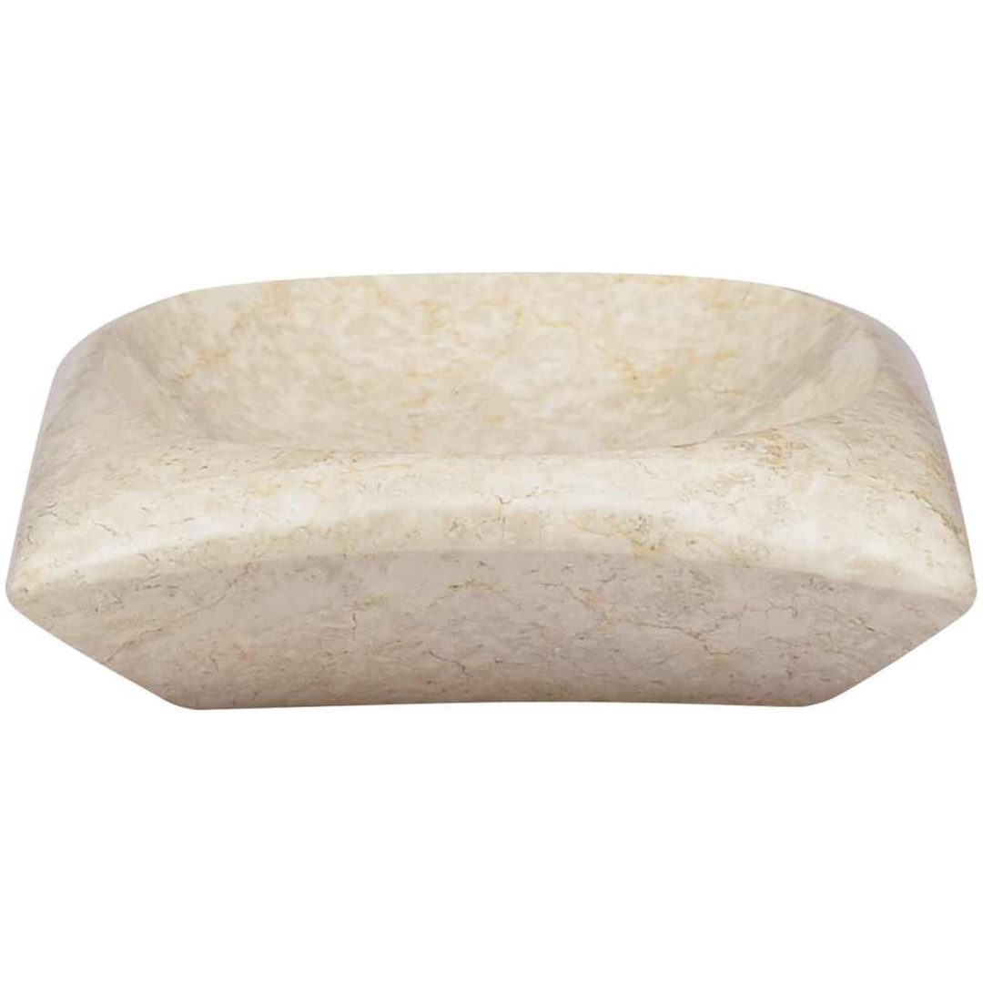 Handfat gräddvit 50x35x10 cm marmor vidaXL – bild 4