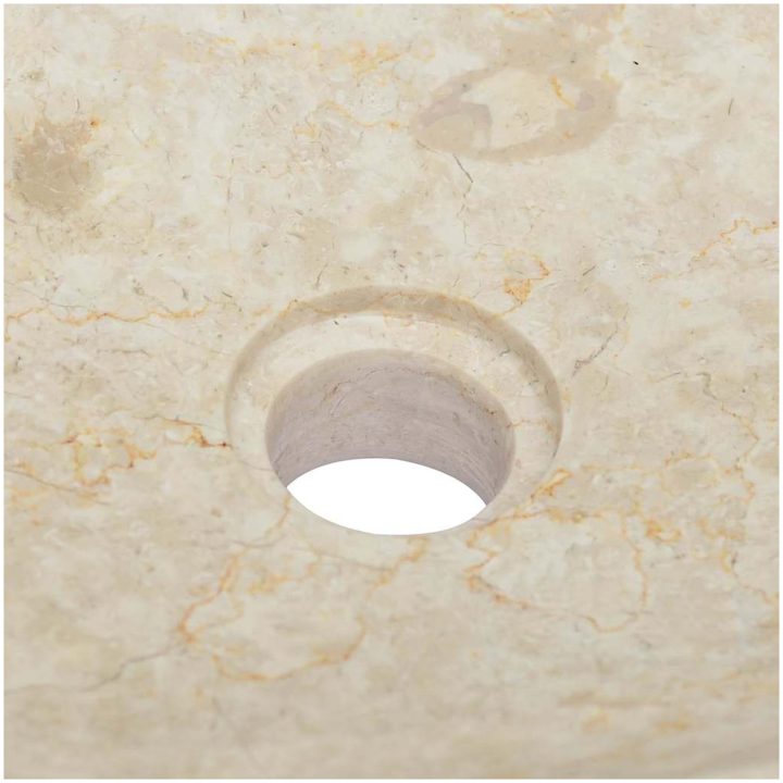 Handfat gräddvit 50x35x10 cm marmor vidaXL – bild 7