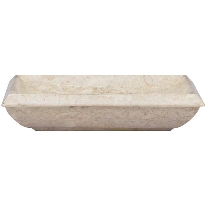 Handfat gräddvit 50x35x10 cm marmor vidaXL – bild 3
