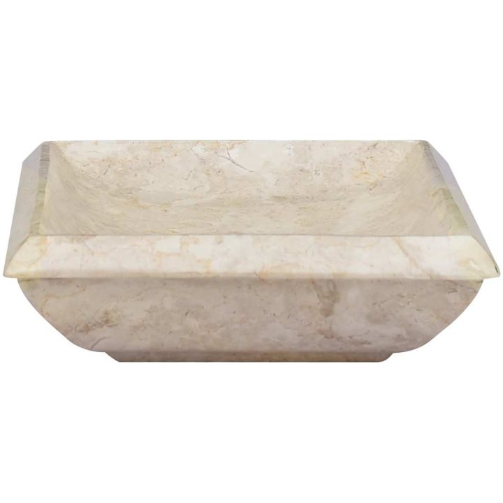 Handfat gräddvit 50x35x10 cm marmor vidaXL – bild 4