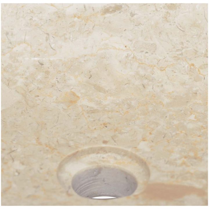 Handfat gräddvit 50x35x10 cm marmor vidaXL – bild 6