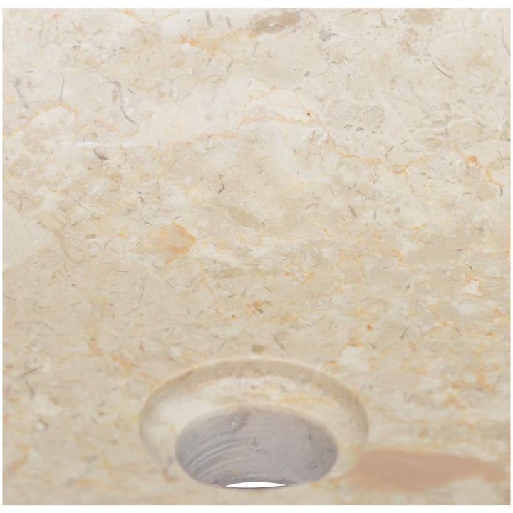 Handfat gräddvit 50x35x10 cm marmor vidaXL – bild 7