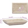 Handfat gräddvit 50x35x10 cm marmor vidaXL – miniatyr 8