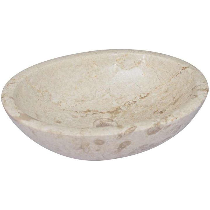 Handfat gräddvit 53x40x15 cm marmor vidaXL – bild 2