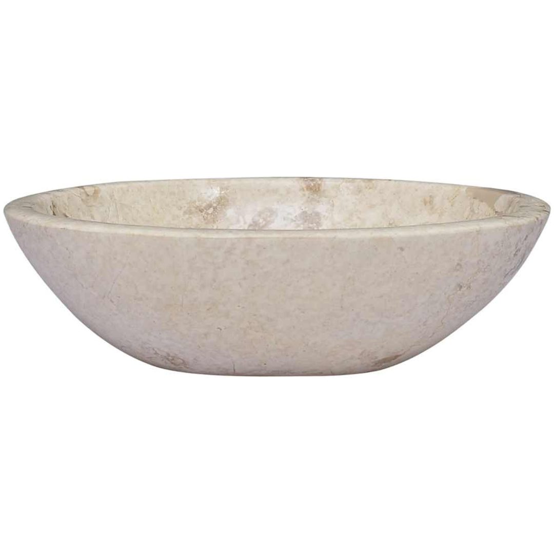 Handfat gräddvit 53x40x15 cm marmor vidaXL – bild 3