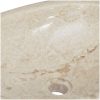 Handfat gräddvit 53x40x15 cm marmor vidaXL – miniatyr 7