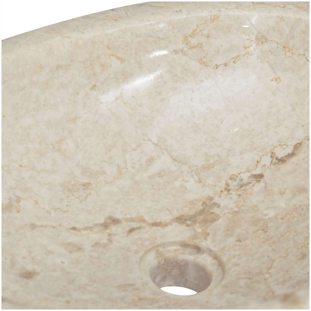 Handfat gräddvit 53x40x15 cm marmor vidaXL – bild 7