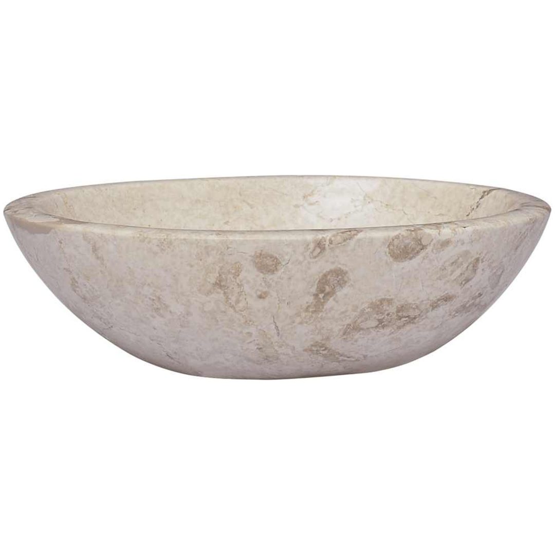 Handfat gräddvit 53x40x15 cm marmor vidaXL