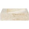 Handfat gräddvit 58x39x10 cm marmor vidaXL – miniatyr 4