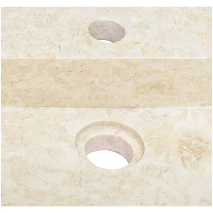 Handfat gräddvit 58x39x10 cm marmor vidaXL – bild 6