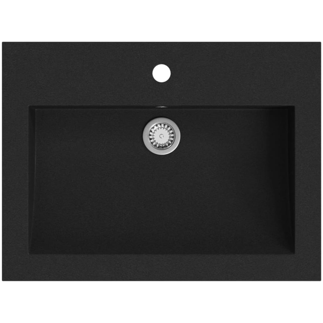 Handfat granit 600x450x120 mm svart vidaXL – bild 2