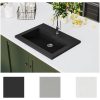 Handfat granit 600x450x120 mm svart vidaXL – miniatyr 3