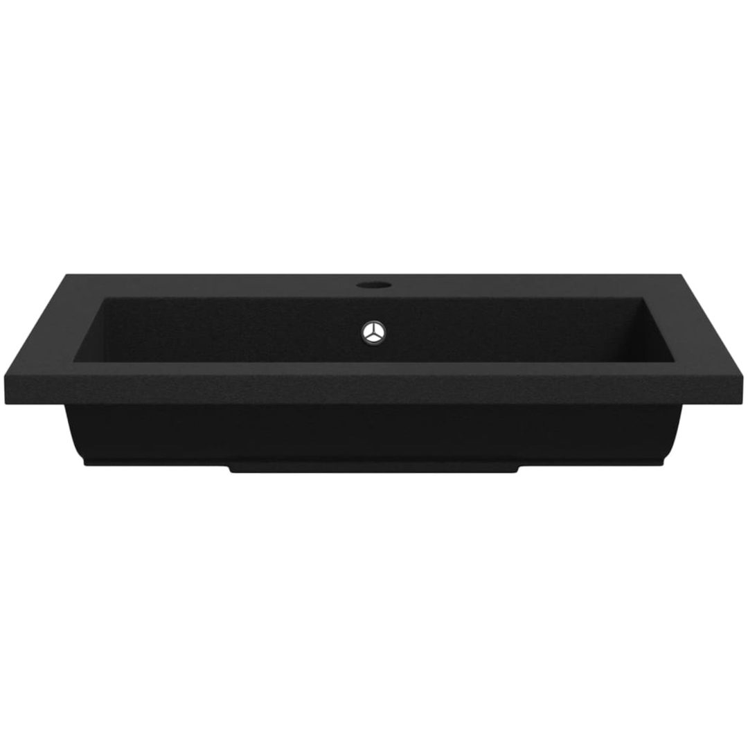Handfat granit 600x450x120 mm svart vidaXL – bild 5