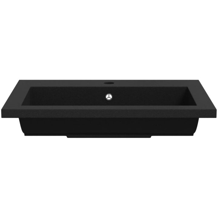 Handfat granit 600x450x120 mm svart vidaXL – bild 5