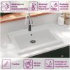 Handfat granit 600x450x120 mm vit vidaXL – miniatyr 9