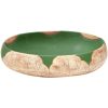 Handfat grön och brun oval keramik vidaXL 59 x 40 x 15 cm – miniatyr 4