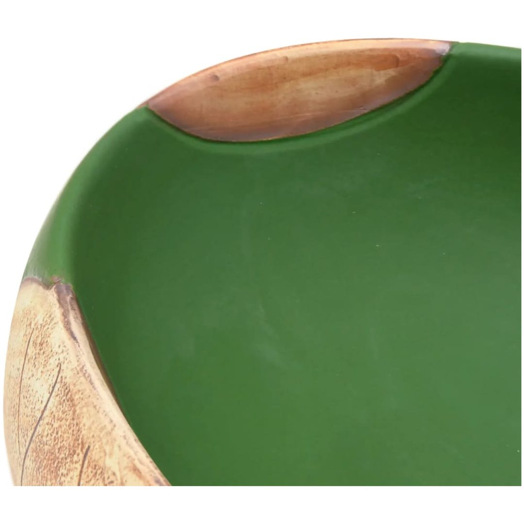 Handfat grön och brun oval keramik vidaXL 59 x 40 x 15 cm – bild 7