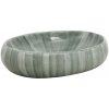 Handfat grön oval keramik vidaXL 59 x 40 x 15 cm – miniatyr 2