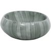 Handfat grön oval keramik vidaXL 59 x 40 x 15 cm – miniatyr 5