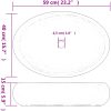 Handfat grön oval keramik vidaXL 59 x 40 x 15 cm – miniatyr 8