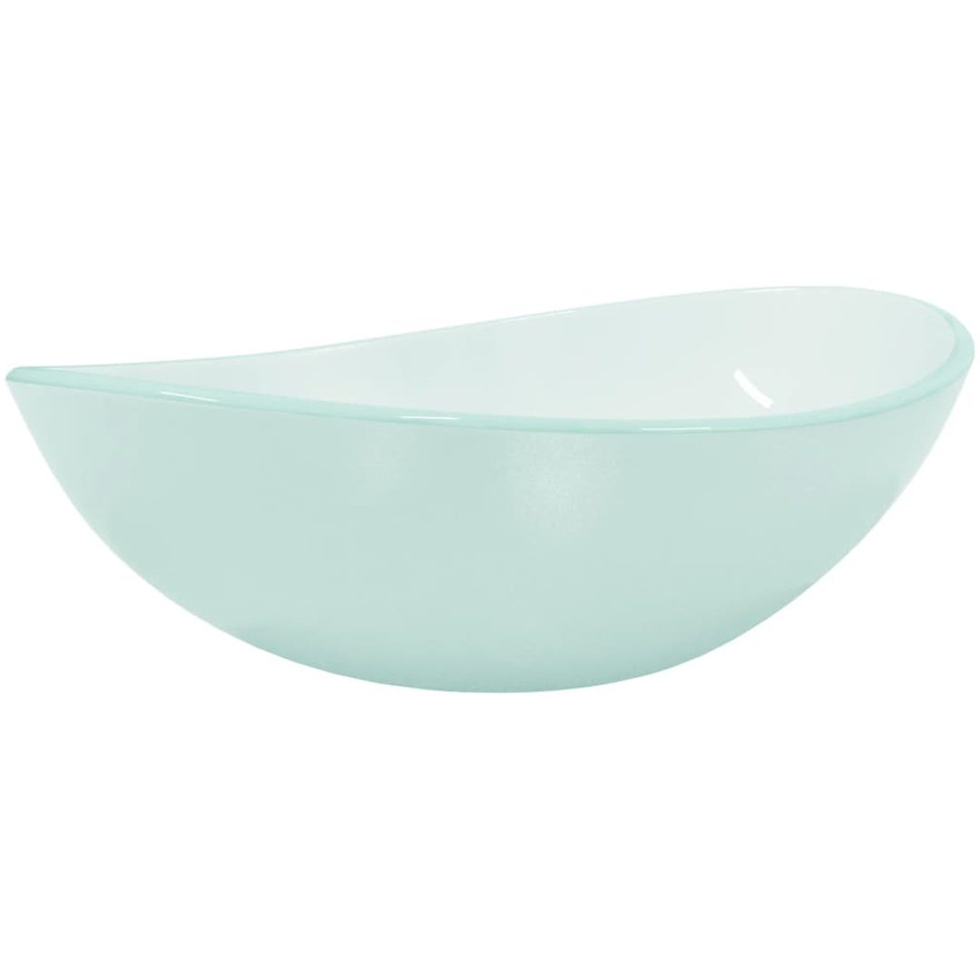 Handfat härdat glas 54,5x35x15,5 cm frostat vidaXL – bild 2