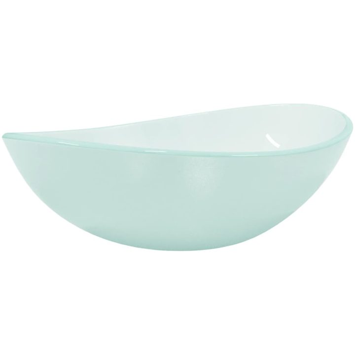Handfat härdat glas 54,5x35x15,5 cm frostat vidaXL – bild 2