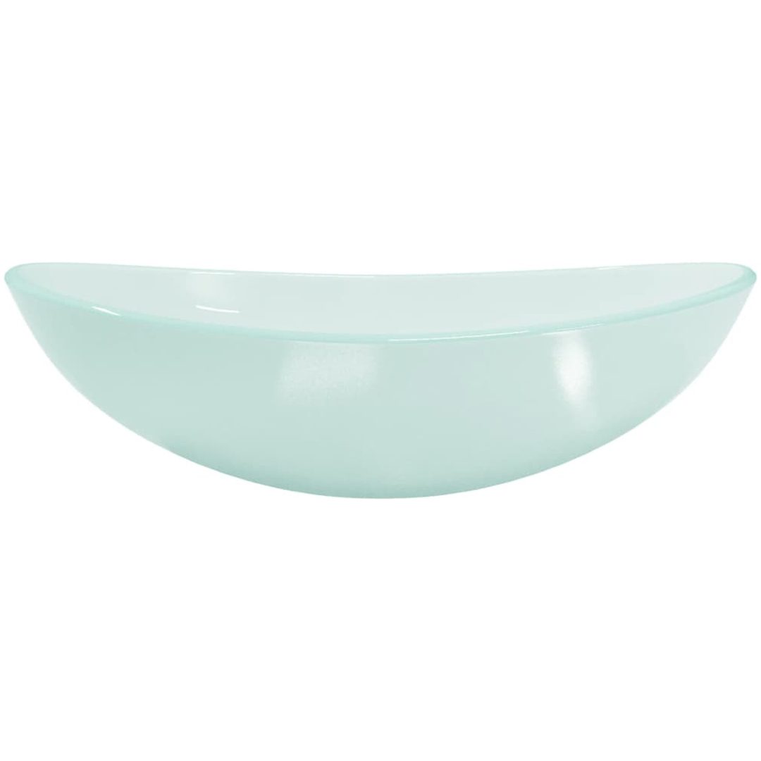 Handfat härdat glas 54,5x35x15,5 cm frostat vidaXL – bild 3