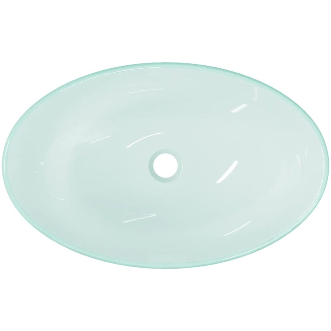 Handfat härdat glas 54,5x35x15,5 cm frostat vidaXL – bild 5