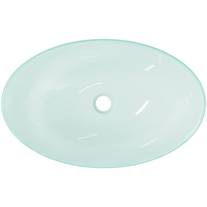 Handfat härdat glas 54,5x35x15,5 cm frostat vidaXL – bild 5