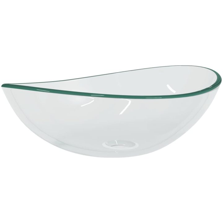 Handfat härdat glas 54,5x35x15,5 cm transparent vidaXL – bild 2