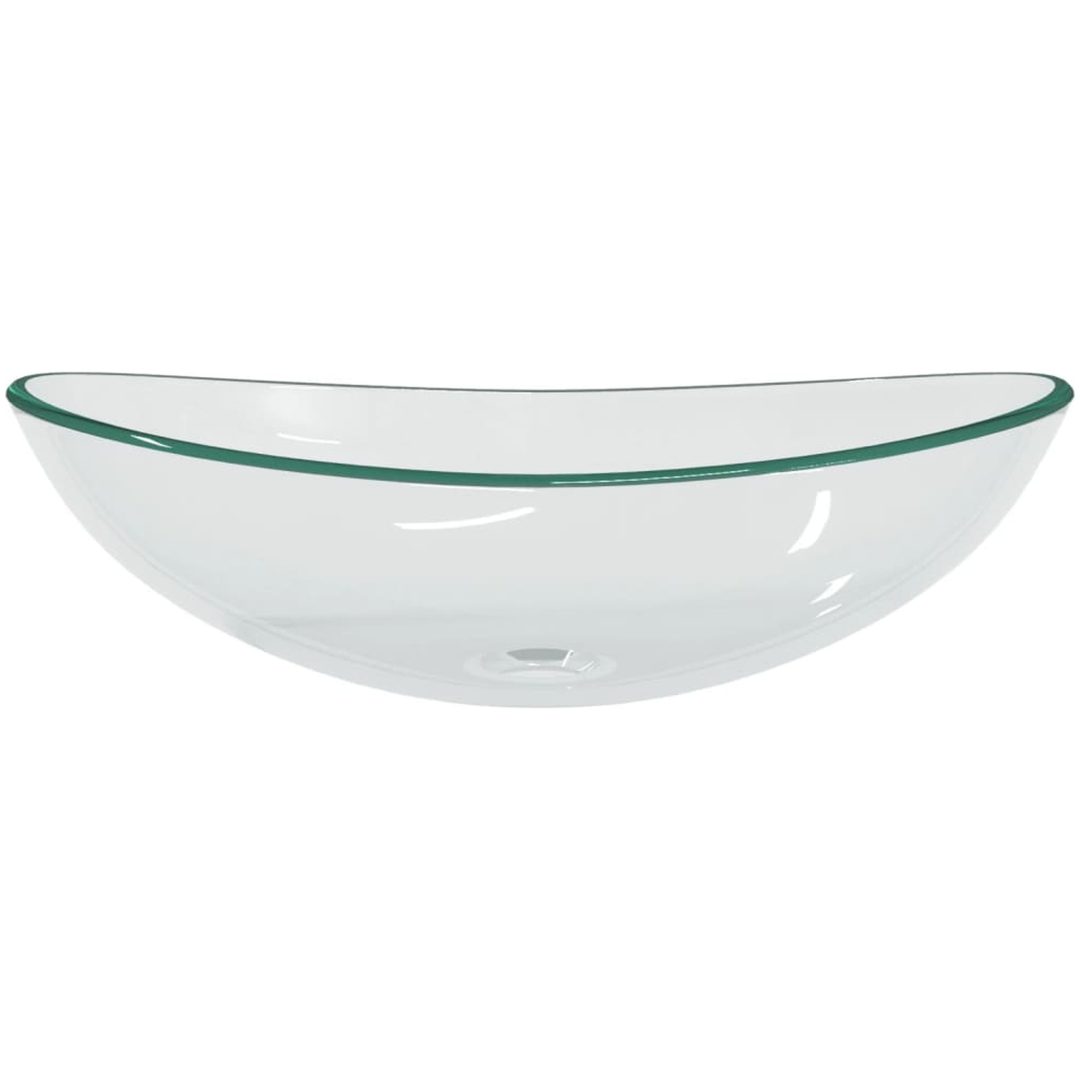 Handfat härdat glas 54,5x35x15,5 cm transparent vidaXL – bild 3