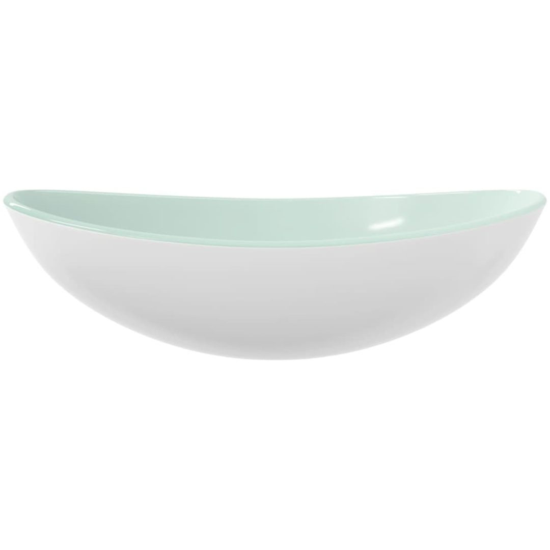 Handfat härdat glas 54,5x35x15,5 cm vit vidaXL – bild 3