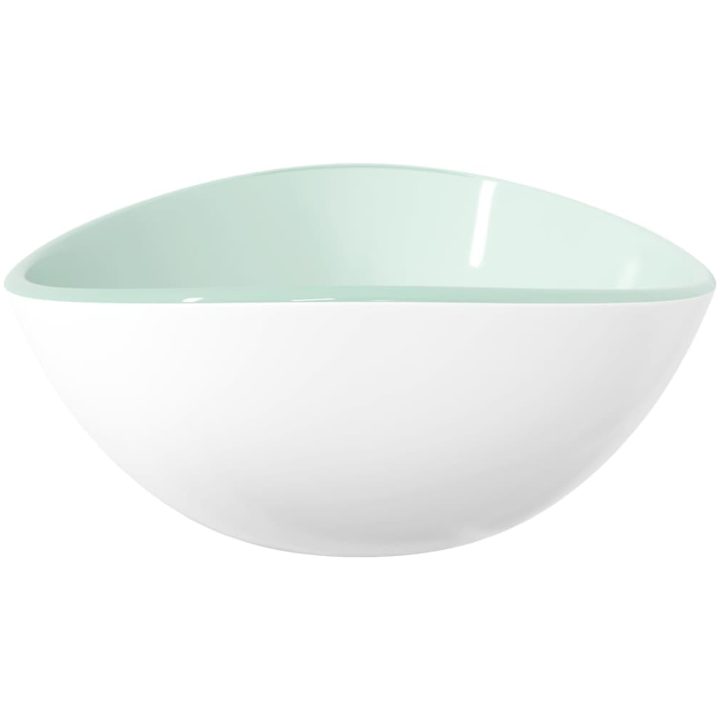 Handfat härdat glas 54,5x35x15,5 cm vit vidaXL – bild 4
