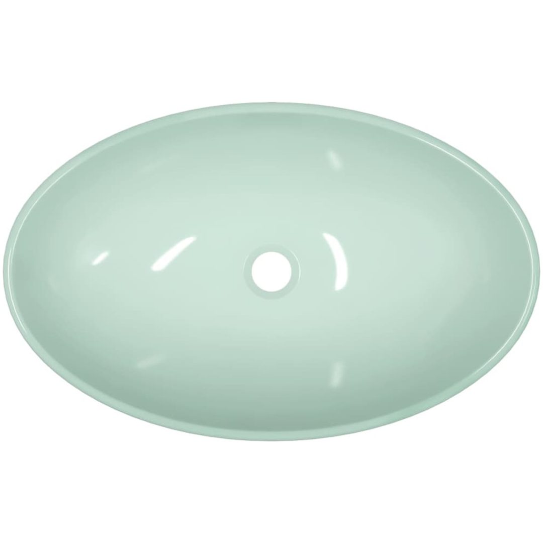 Handfat härdat glas 54,5x35x15,5 cm vit vidaXL – bild 5