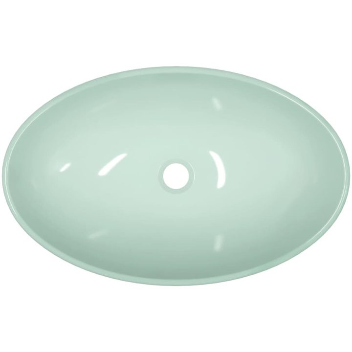 Handfat härdat glas 54,5x35x15,5 cm vit vidaXL – bild 5