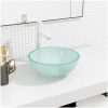 Handfat härdat glas frostat vidaXL 30 x 12 cm – miniatyr 1