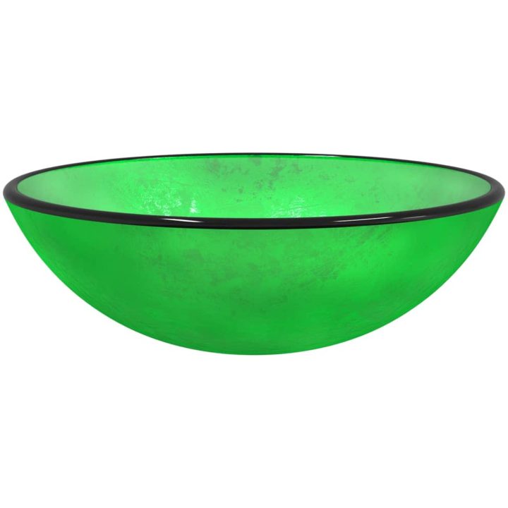 Handfat härdat glas grön vidaXL 42 x 14 cm – bild 2