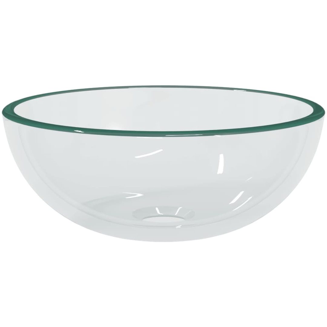 Handfat härdat glas transparent vidaXL 30 x 12 cm – bild 2