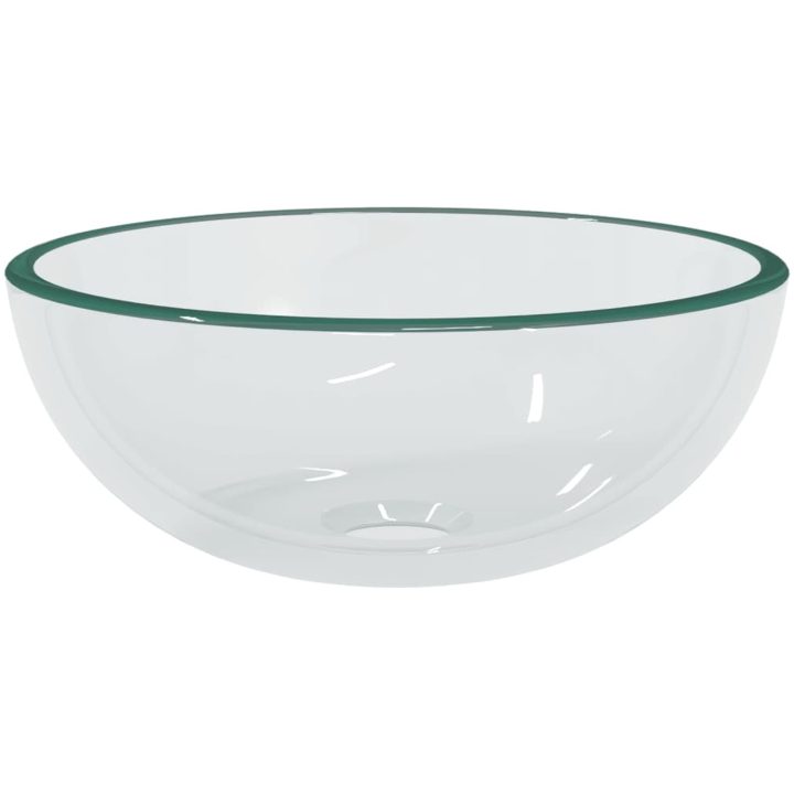 Handfat härdat glas transparent vidaXL 30 x 12 cm – bild 2