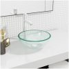 Handfat härdat glas transparent vidaXL 30 x 12 cm – miniatyr 1