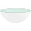Handfat härdat glas vit vidaXL 30 x 12 cm – miniatyr 2