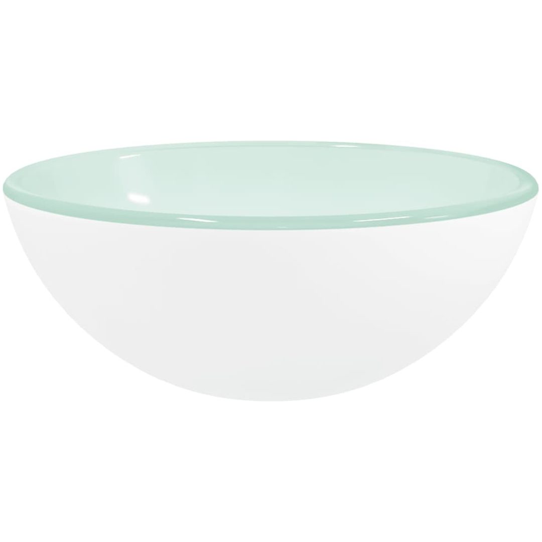 Handfat härdat glas vit vidaXL 30 x 12 cm – bild 2