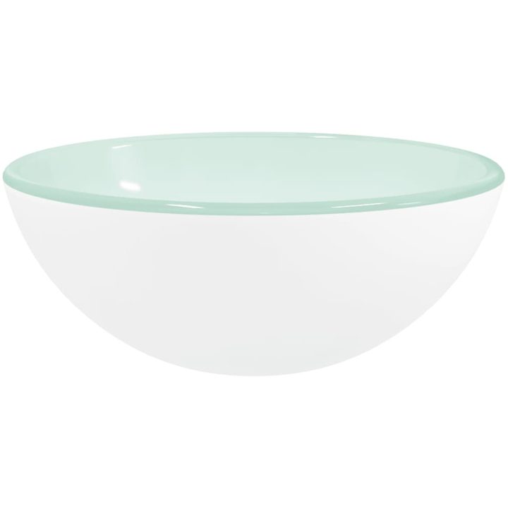 Handfat härdat glas vit vidaXL 30 x 12 cm – bild 2