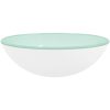 Handfat härdat glas vit vidaXL 42 x 14 cm – miniatyr 2
