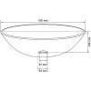 Handfat i härdat glas 42 cm brun vidaXL – miniatyr 4