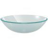 Handfat i härdat glas 42 cm frostat vidaXL – miniatyr 2