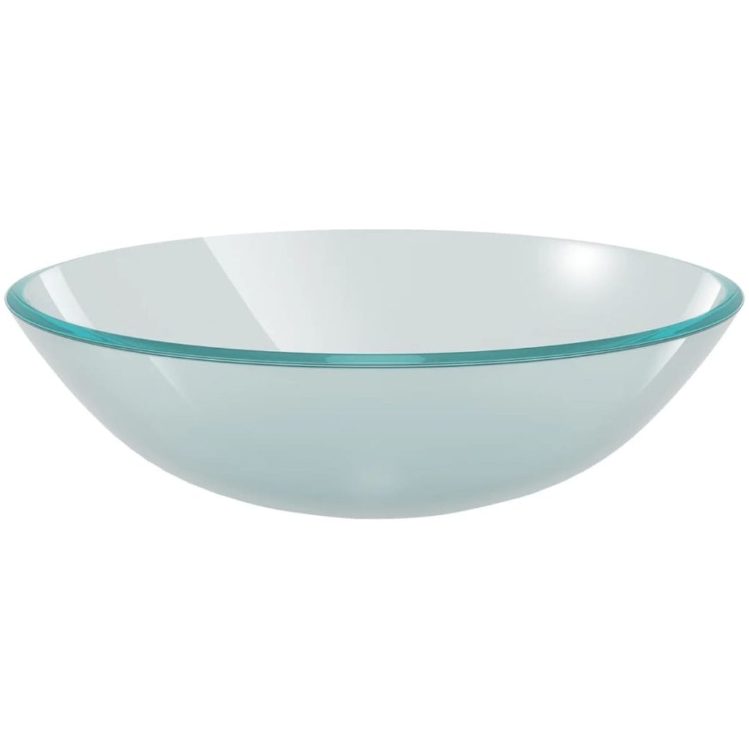 Handfat i härdat glas 42 cm frostat vidaXL – bild 2